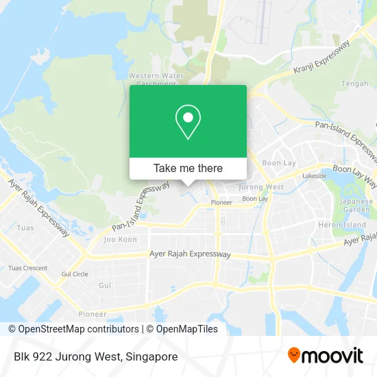 Blk 922 Jurong West map