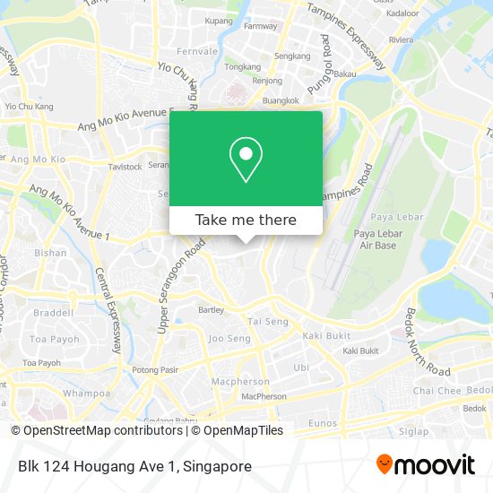 Blk 124 Hougang Ave 1 map