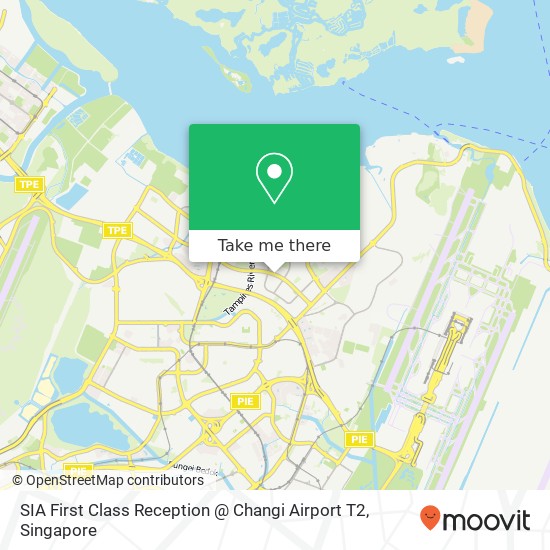SIA First Class Reception @ Changi Airport T2 map