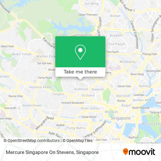 Mercure Singapore On Stevens map