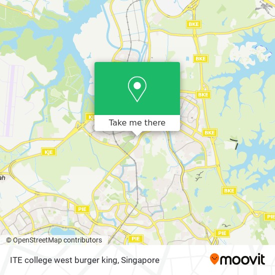 ITE college west burger king map