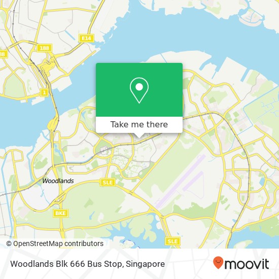 Woodlands Blk 666 Bus Stop地图