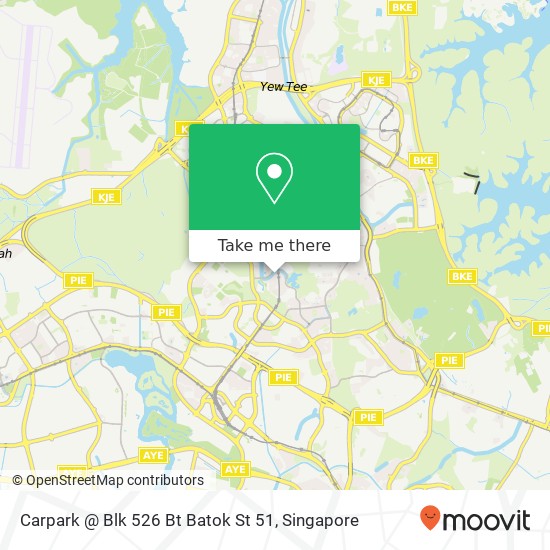 Carpark @ Blk 526 Bt Batok St 51 map