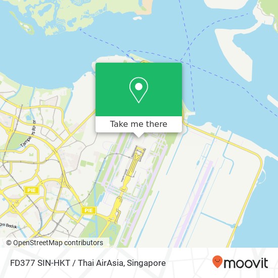 FD377 SIN-HKT / Thai AirAsia map