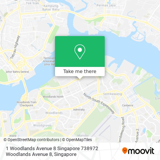 1 Woodlands Avenue 8 Singapore 738972 Woodlands Avenue 8地图