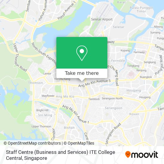 Staff Centre (Business and Services) ITE College Central map