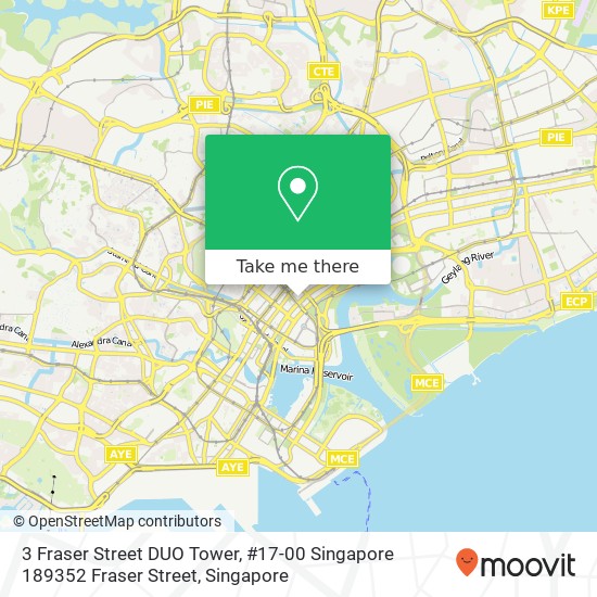 3 Fraser Street DUO Tower, #17-00 Singapore 189352 Fraser Street地图