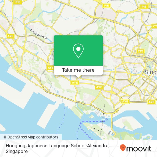 Hougang Japanese Language School-Alexandra map