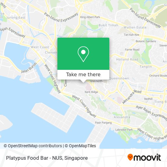 Platypus Food Bar - NUS map