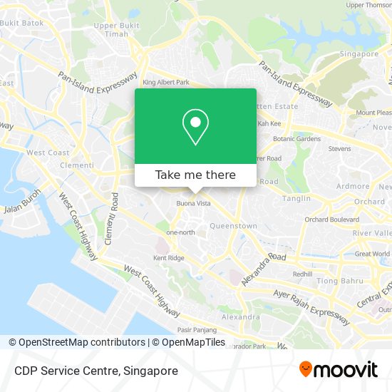 CDP Service Centre map