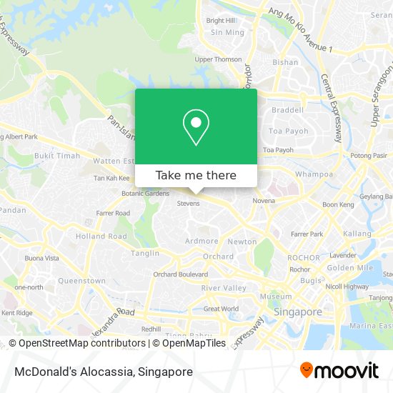 McDonald's Alocassia map