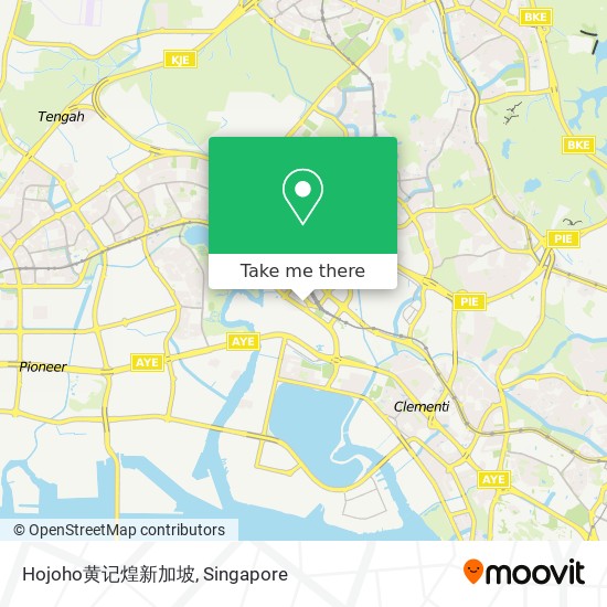 Hojoho黄记煌新加坡地图