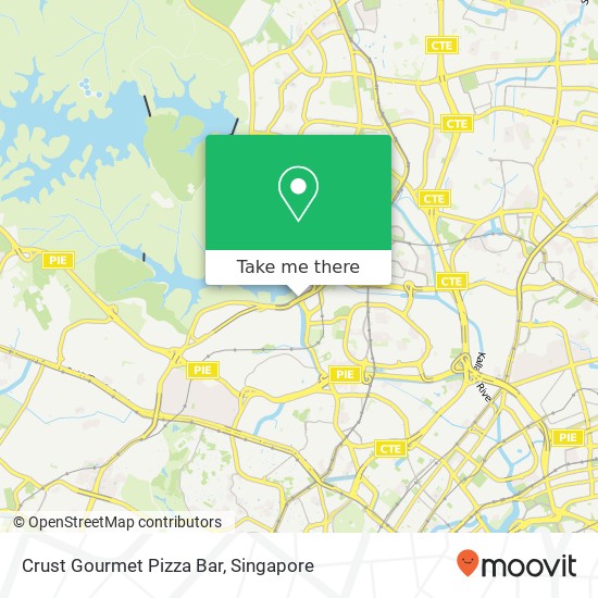 Crust Gourmet Pizza Bar map