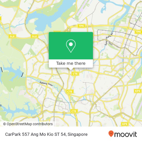 CarPark 557 Ang Mo Kio ST 54 map