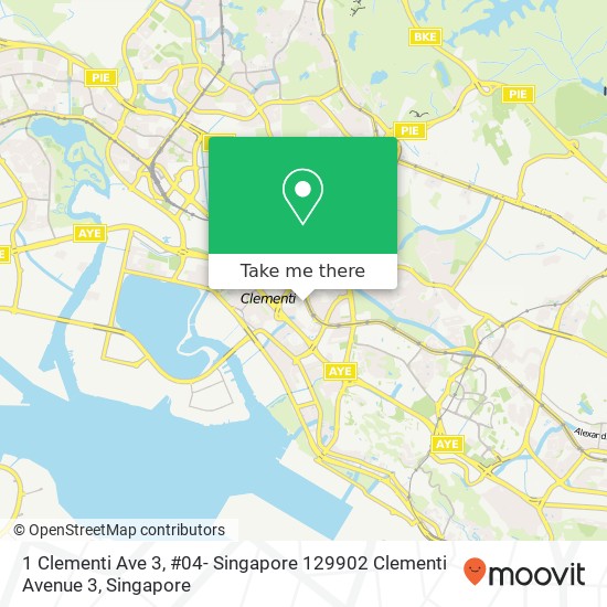 1 Clementi Ave 3, #04- Singapore 129902 Clementi Avenue 3 map