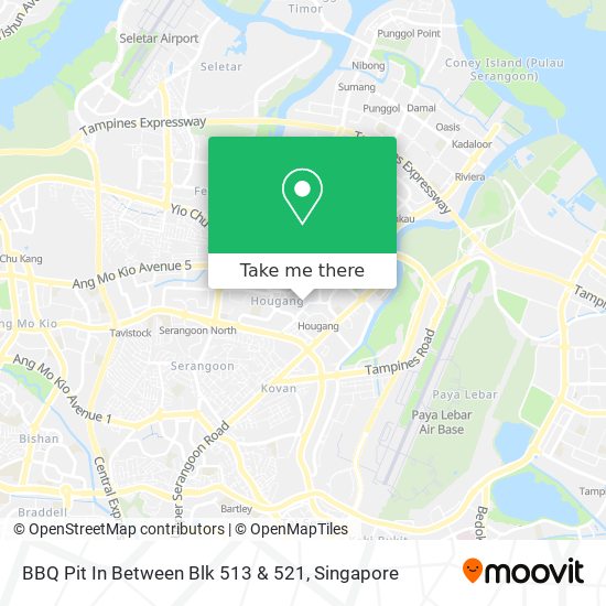BBQ Pit In Between Blk 513 & 521 map
