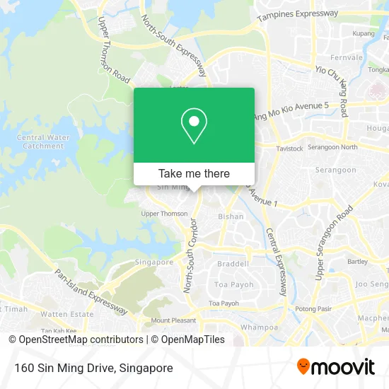 160 Sin Ming Drive map
