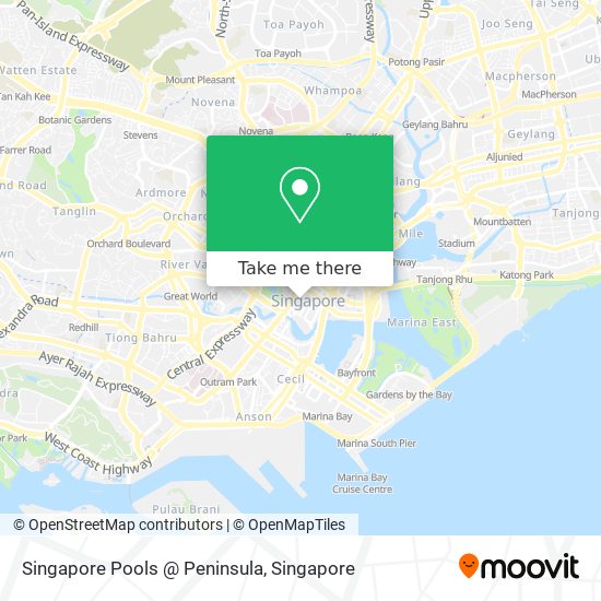 Singapore Pools @ Peninsula map