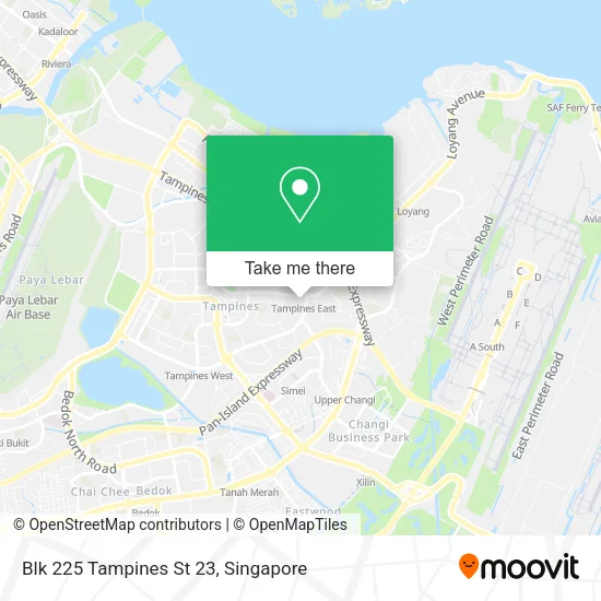 Blk 225 Tampines St 23地图