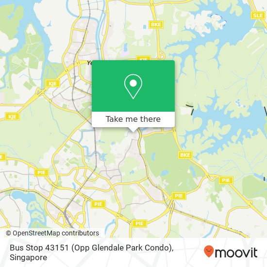 Bus Stop 43151 (Opp Glendale Park Condo) map