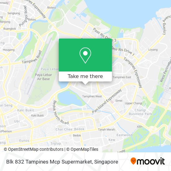 Blk 832 Tampines Mcp Supermarket map