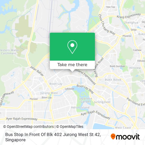 Bus Stop In Front Of Blk 402 Jurong West St 42 map