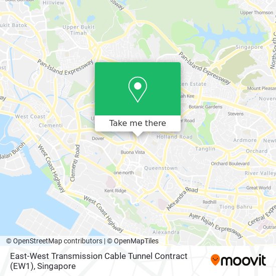 East-West Transmission Cable Tunnel Contract (EW1) map