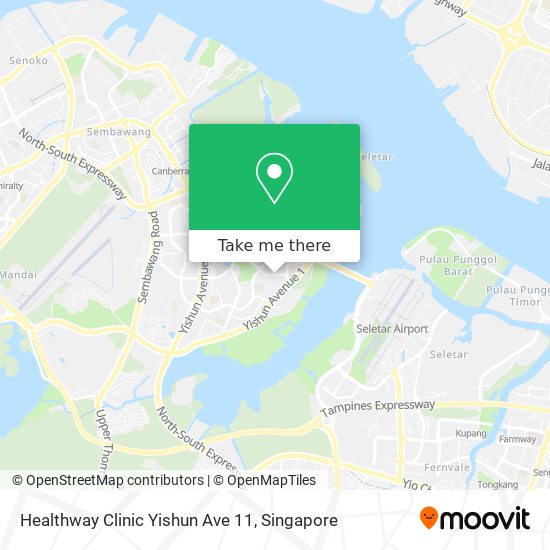 Healthway Clinic Yishun Ave 11 map
