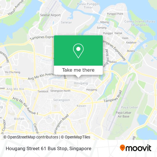 Hougang Street 61 Bus Stop map