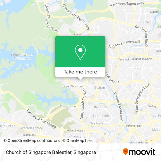 Church of Singapore Balestier map