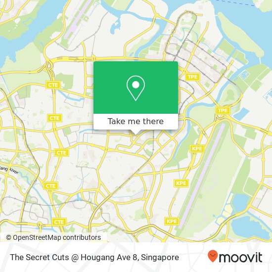 The Secret Cuts @ Hougang Ave 8 map