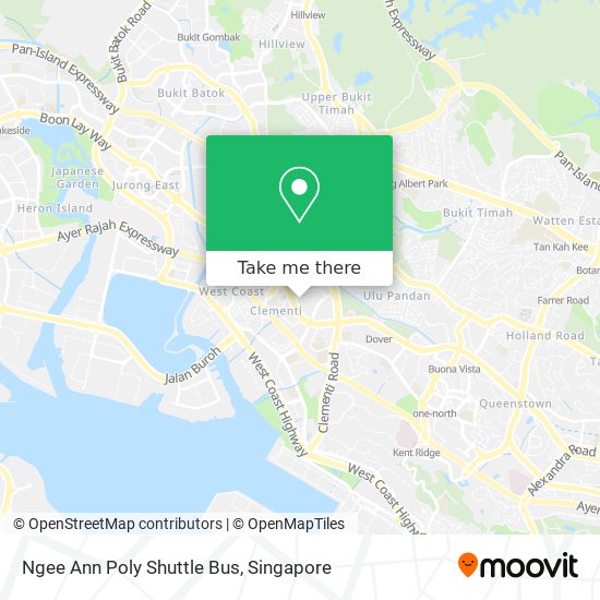 Ngee Ann Poly Shuttle Bus map