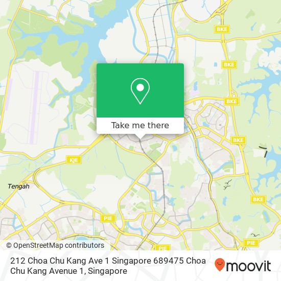 212 Choa Chu Kang Ave 1 Singapore 689475 Choa Chu Kang Avenue 1 map