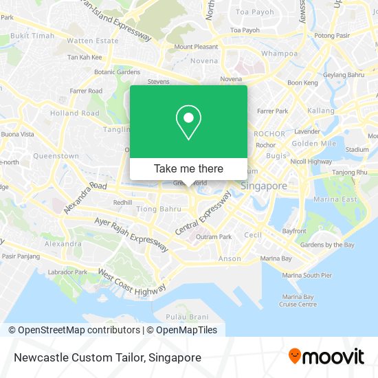 Newcastle Custom Tailor map