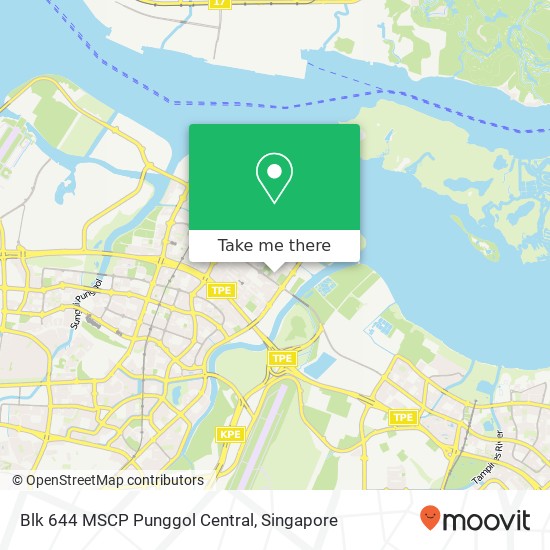 Blk 644 MSCP Punggol Central map