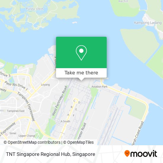 TNT Singapore Regional Hub map