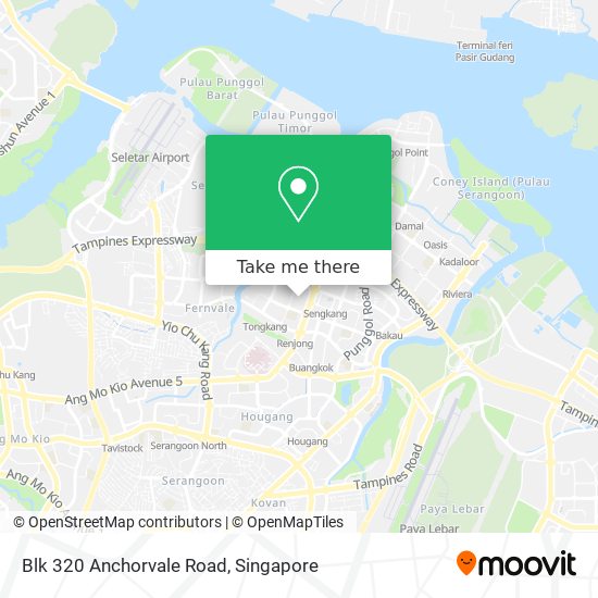 Blk 320 Anchorvale Road地图