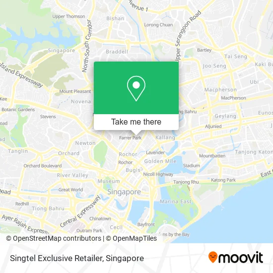 Singtel Exclusive Retailer map