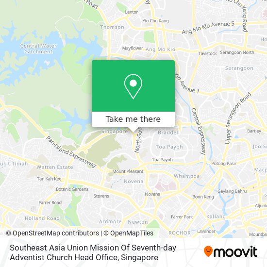 Southeast Asia Union Mission Of Seventh-day Adventist Church Head Office map