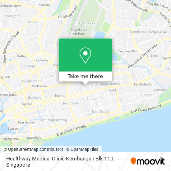 Healthway Medical Clinic Kembangan Blk 110 map