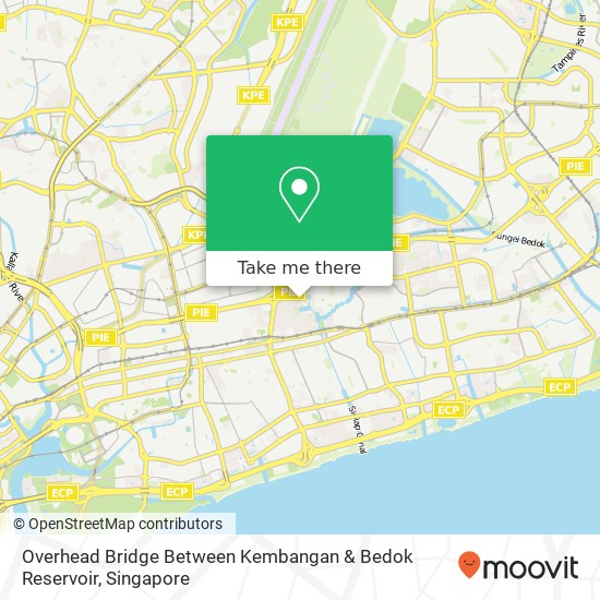 Overhead Bridge Between Kembangan & Bedok Reservoir map