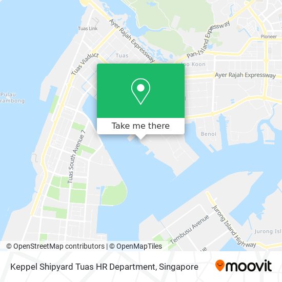 Keppel Shipyard Tuas HR Department map