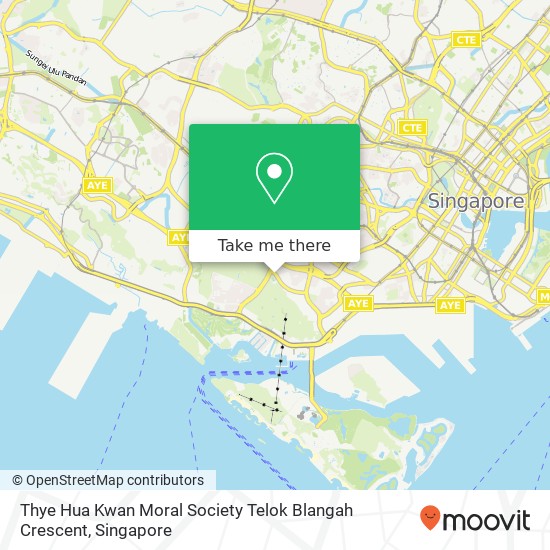 Thye Hua Kwan Moral Society Telok Blangah Crescent map