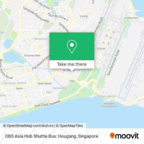 DBS Asia Hub Shuttle Bus: Hougang地图