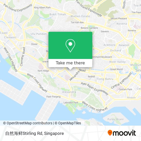 自然海鲜Stirling Rd map