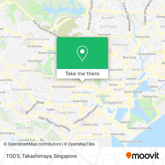 TOD'S, Takashimaya map