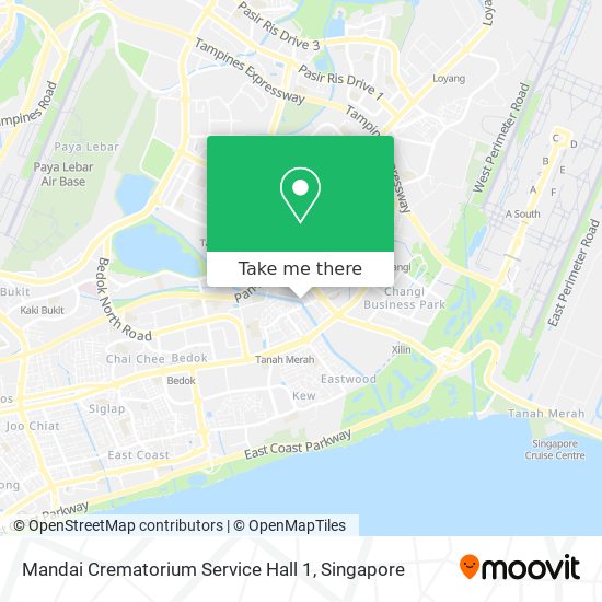 Mandai Crematorium Service Hall 1 map