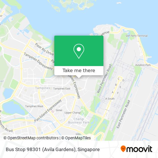Bus Stop 98301 (Avila Gardens) map