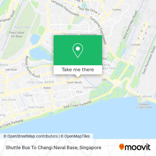 Shuttle Bus To Changi Naval Base map