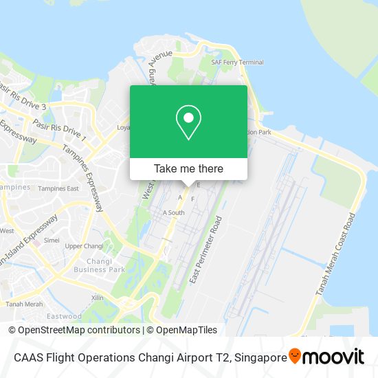 CAAS Flight Operations Changi Airport T2 map